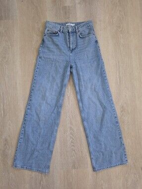 NA-KD high waisted wide leg jeans Size 26